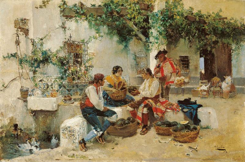 Joaquin Sorolla Vendiendo melones oil painting image